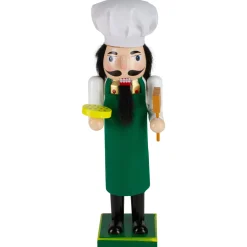 Hot 14" Green and White Wooden Christmas Nutcracker Pizza Maker Nutcrackers