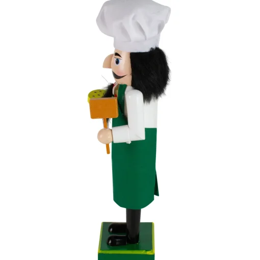 Hot 14" Green and White Wooden Christmas Nutcracker Pizza Maker Nutcrackers