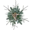 New 24" Green and Winter White Frosted Mixed Pine Twig Snowflake Christmas Ornament Icicles|Snowflakes