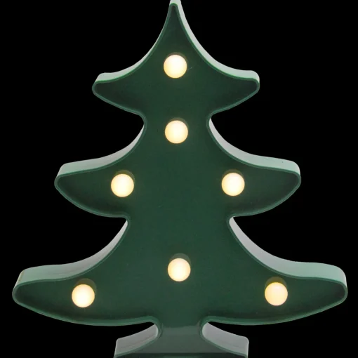 Outlet 8.75" Green Christmas Tree Marquee Wall Sign Door