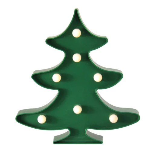 Outlet 8.75" Green Christmas Tree Marquee Wall Sign Door