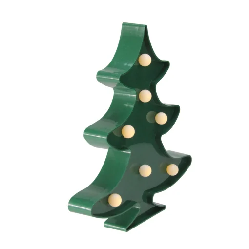 Outlet 8.75" Green Christmas Tree Marquee Wall Sign Door