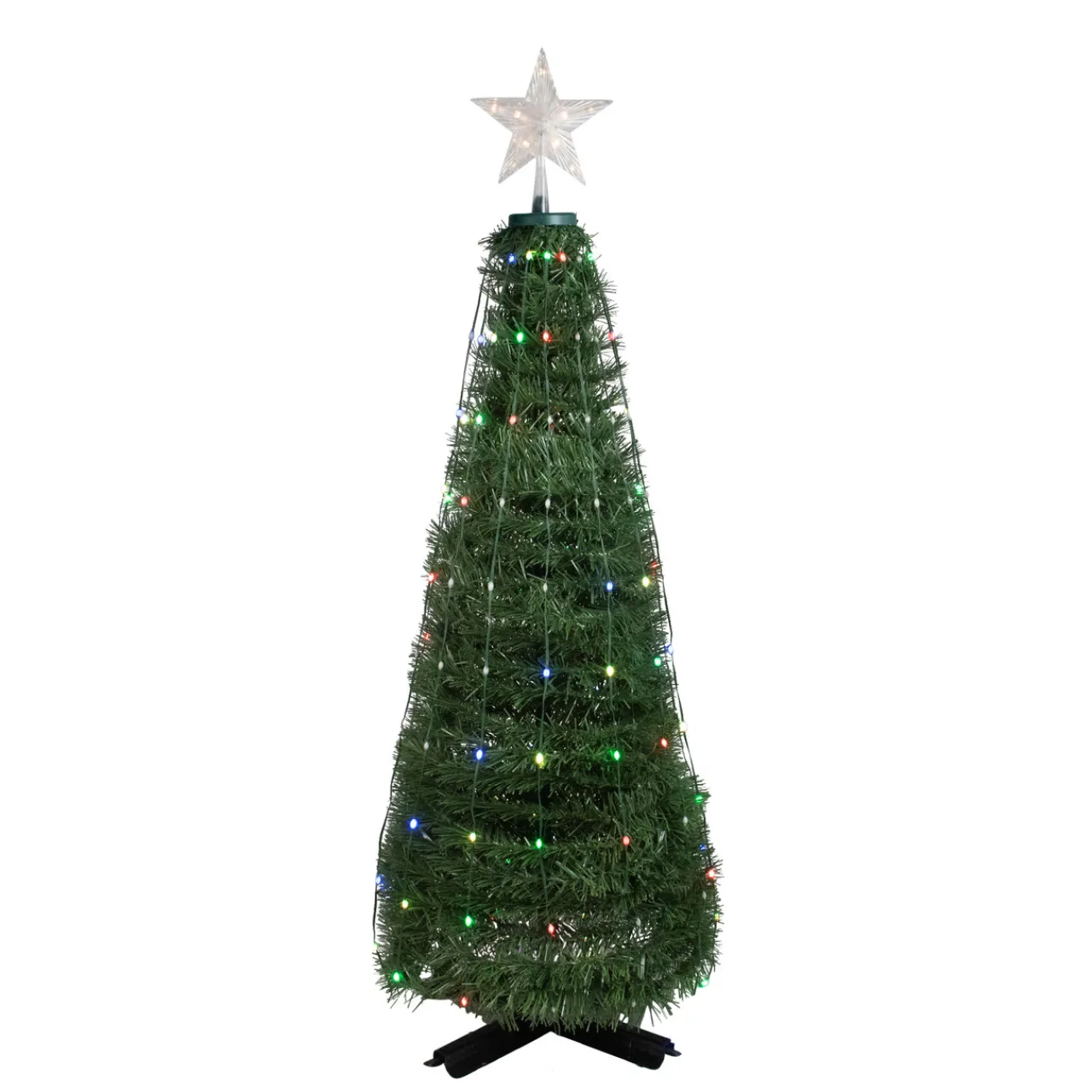 Discount 4' Green Color Changing Multiple Function Pop Up Artificial Outdoor Christmas Tree Trees
