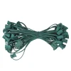 Discount 50' Green Contemporary Commercial C7 Christmas Light Socket Set C7 & C9 Lights