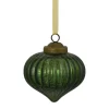 Sale 3" Green Crackle Glass Onion Christmas Ornament Finials|Pendants