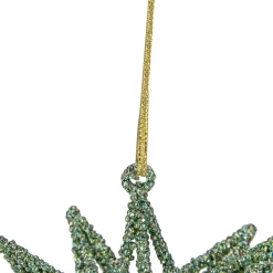Discount 6.5" Green 3-D Glittered Star Christmas Ornament Symbols