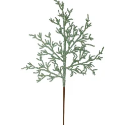 Sale 25" Green Glittered Artificial Twig Christmas Spray Sprays, Picks & Branches