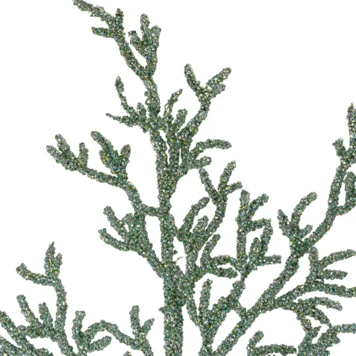 Sale 25" Green Glittered Artificial Twig Christmas Spray Sprays, Picks & Branches