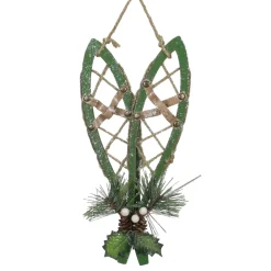 Hot 12" Green Hanging Snowshoe Christmas Wall Decoration Door