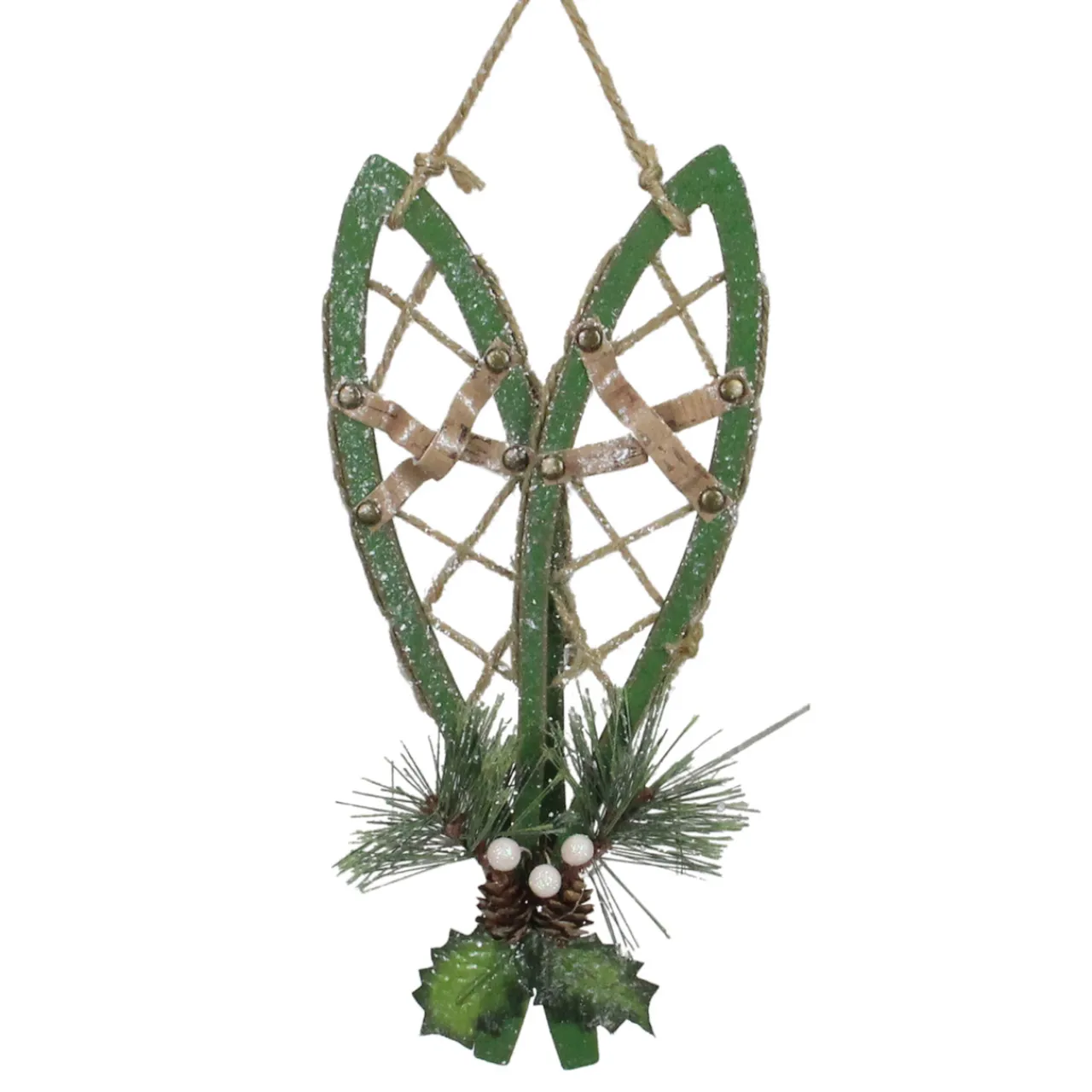 Hot 12" Green Hanging Snowshoe Christmas Wall Decoration Door