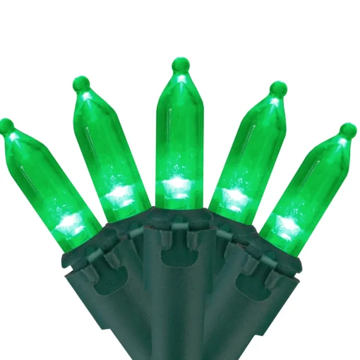Best 100 Green LED Mini Christmas Lights, 33 ft Green Wire Led