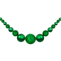 Outlet 6' Green Shiny and Matte Shatterproof Ball Christmas Swag Unlit Swags