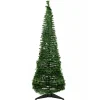 Discount 6' Green Tinsel Pop-Up Artificial Christmas Tree, Unlit Pop Up