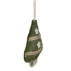 Hot 4.5" Green Tree Shaped Plush Christmas Ornament Garden & Floral