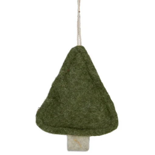 Hot 4.5" Green Tree Shaped Plush Christmas Ornament Garden & Floral
