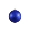 4" Holographic Glitter Lavish Blue Shatterproof Christmas Ball Ornament (100mm) Shatterproof Balls|Ball Ornaments