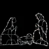 25.5" Holy Family Nativity Scene Lighted Outdoor Christmas Decor Nativity