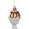 Clearance 4.5" Ice Cream Sundae Beaded Glass Christmas Ornament Food & Beverage