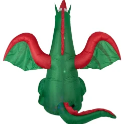 Best 6' Inflatable LED Lighted Dragon with Gift Outdoor Christmas Decoration Inflatable