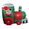 Outlet 4.5' Inflatable Santa on Locomotive Train Lighted Outdoor Christmas Decoration Inflatable
