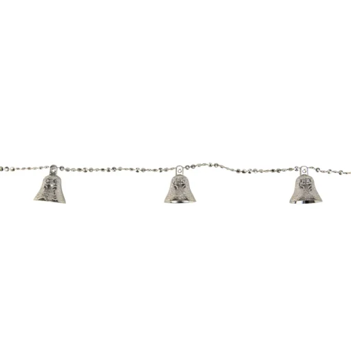 Outlet 9' Jingle Bell Beaded Christmas Garland Beaded