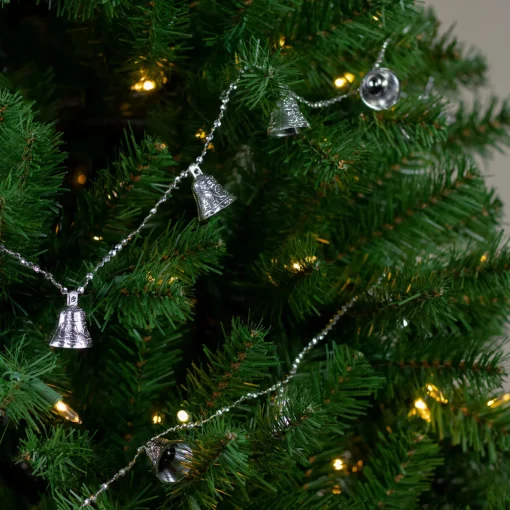 Outlet 9' Jingle Bell Beaded Christmas Garland Beaded