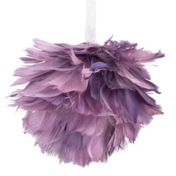 Discount 5.5" Layered Purple Feather Christmas Ball Ornament Glass|Ball Ornaments