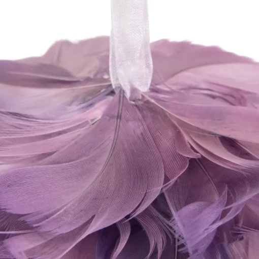 Discount 5.5" Layered Purple Feather Christmas Ball Ornament Glass|Ball Ornaments