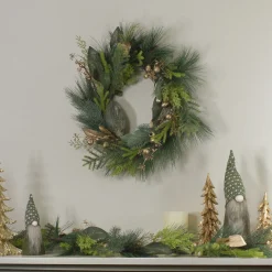 5' Leaves, Berry and Cedar Artificial Christmas Garland - Unlit Unlit