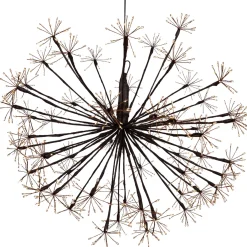 New 20" LED Lighted Brown Christmas Ball Decoration, Warm White Lights Novelty