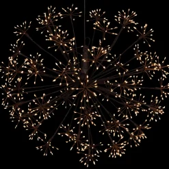 New 20" LED Lighted Brown Christmas Ball Decoration, Warm White Lights Novelty
