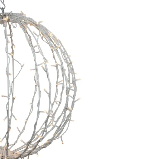 Hot 23" LED Lighted Christmas Hanging Sphere Decoration – Warm White Lights Novelty