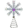 11" LED Lighted Coloring Changing Twinkling Snowflake Christmas Tree Topper Snowflake