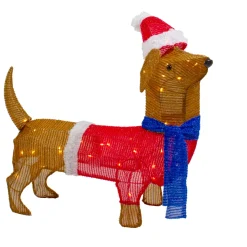 Best 26" LED Lighted Dachshund Dog Outdoor Christmas Decoration Animals