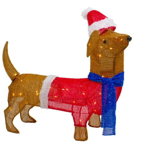 Best 26" LED Lighted Dachshund Dog Outdoor Christmas Decoration Animals