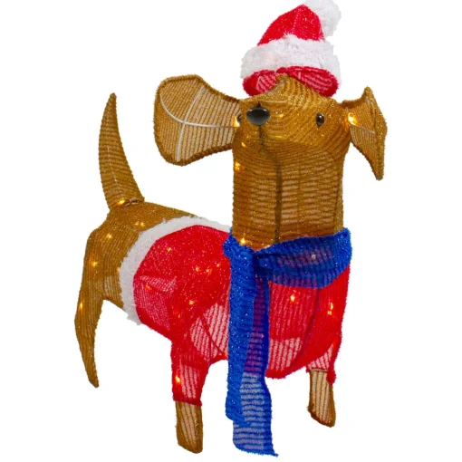 Best 26" LED Lighted Dachshund Dog Outdoor Christmas Decoration Animals