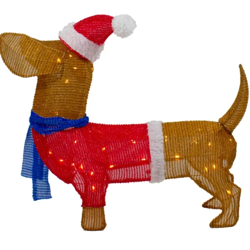 Best 26" LED Lighted Dachshund Dog Outdoor Christmas Decoration Animals