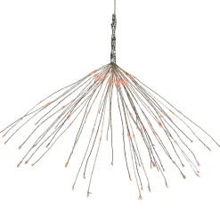 Sale 20" LED Lighted Firework Silver Branch Christmas Decoration - Red Lights Novelty