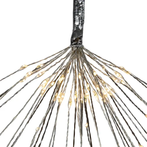 New 20" LED Lighted Firework Silver Branch Christmas Decoration - Warm White Lights Novelty