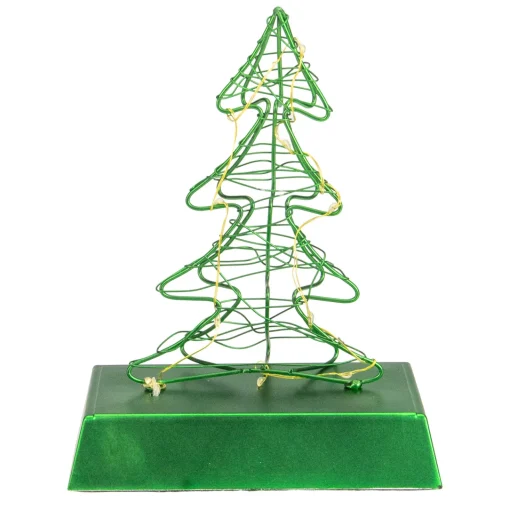 Outlet 8" LED Lighted Green Wired Christmas Tree Stocking Holder Stocking Holders