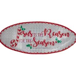 Hot 43" LED Lighted Holographic Jesus is the Reason Outdoor Christmas Sign Yard Signs