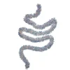 Clearance 9.25' LED Lighted Iridescent Tinsel Christmas Garland, Warm White Lights Pre Lit