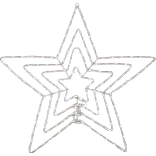 Best 24" LED Lighted Layered Stars 8 Function Christmas Window Silhouette Window