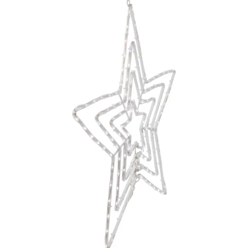 Best 24" LED Lighted Layered Stars 8 Function Christmas Window Silhouette Window