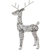 Clearance 45.5" LED Lighted Rattan Deer Outdoor Christmas Decoration Animals