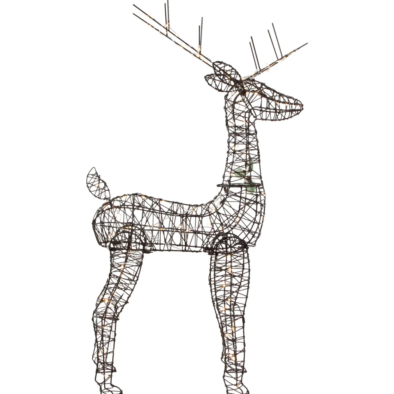 Clearance 45.5" LED Lighted Rattan Deer Outdoor Christmas Decoration Animals