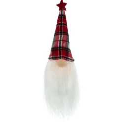 Hot 9" LED Lighted Red Plaid Gnome Christmas Ornament Gnomes