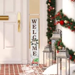 Outlet 31.75" LED Lighted Welcome Sign with Truck Christmas Sign Wall
