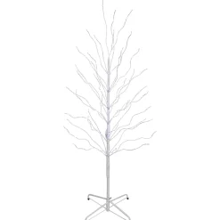 New 5' LED Lighted White Birch Christmas Twig Tree - Cool White Lights Twig & Birch