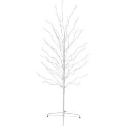New 5' LED Lighted White Birch Christmas Twig Tree - Cool White Lights Twig & Birch